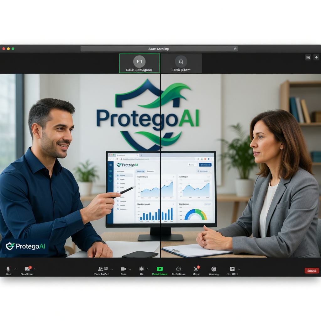 פגישת זום להדגמת ProtegoAI